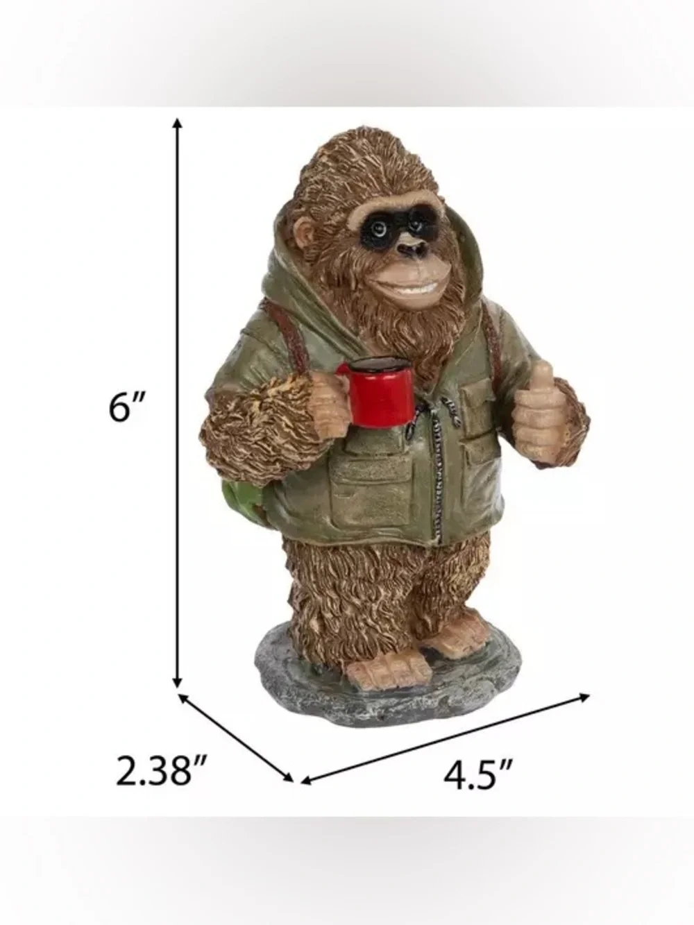 Hiking Sasquatch Figurine